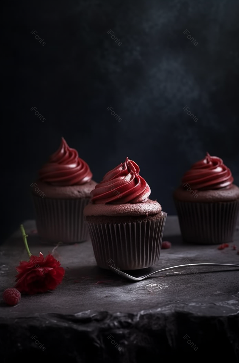 红丝绒蛋糕巧克力奶油芝士糖霜生日礼物甜点心,高清,摄影图,摄影图片,图片大全,摄影图免费下载